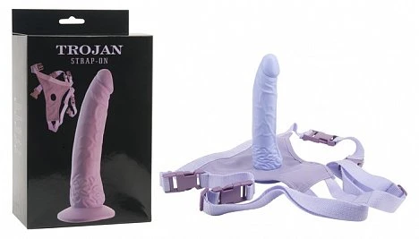 Фаллоимитатор поясной фиолетовый. Размер:  длина 18 см, диаметр 3 - 3,5 см.