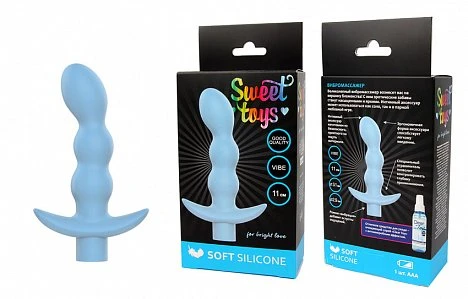 ВИБРОМАССАЖЁР-L-110-мм-D-29x31-мм-цвет-голубой-арт-ST-40188-12