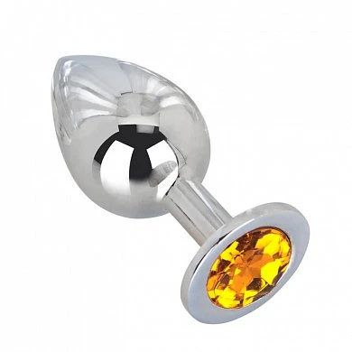 Анальная втулка из медицинской стали с шикарными стразами