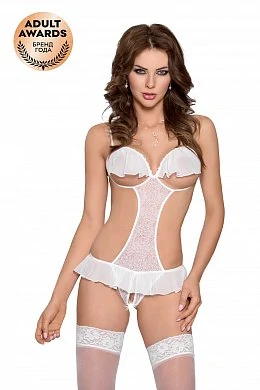 Боди открытое белое M/L