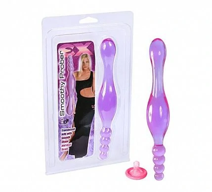 Удивительно красивый анальный стимулятор прозрачно-сиреневого цвета!