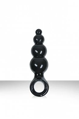 С гордостью представляем новейшее изделие в семье Jolie – анальная пробка Jolie Ripples мини черная. (1)