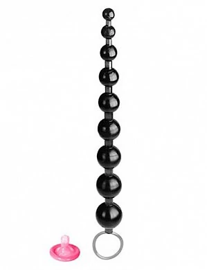 Размер: длина 25,5 см, диаметр 0,5 - 2 см. Материал: гель. Цвет: черный.