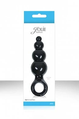 С гордостью представляем новейшее изделие в семье Jolie – анальная пробка Jolie Ripples мини черная.