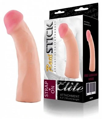 Фаллоимитатор - насадка. Цвет: телесный. Размер: длина 16 см, диаметр 3,5 см.